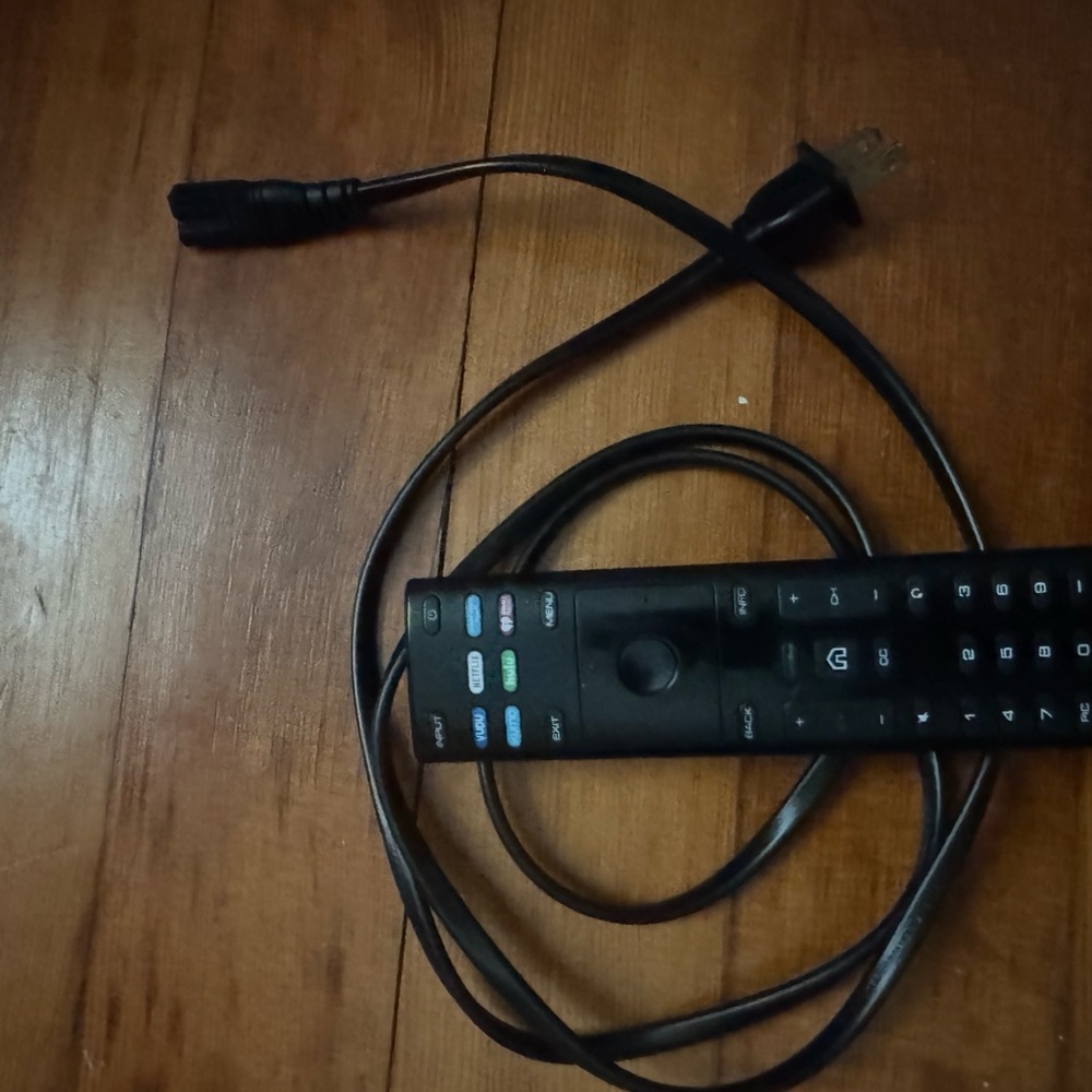 VIZIO T.V remote and power cord
